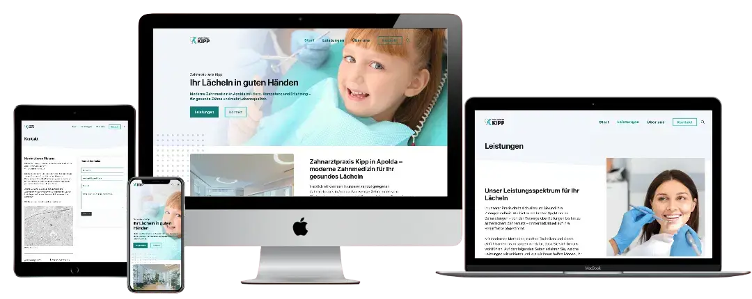Zahnarzt Kipp Website-Mockup