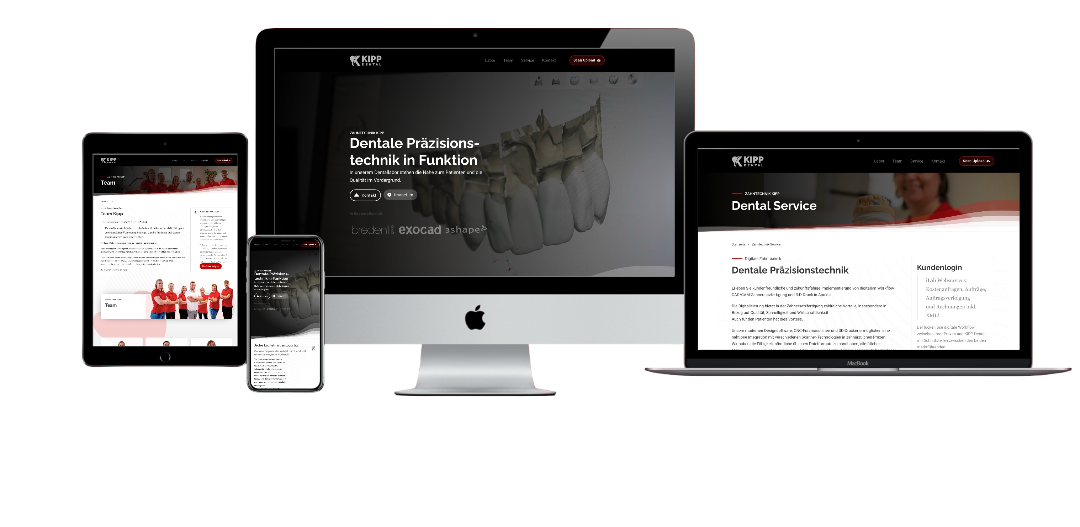 Showcase der WordPress-Website KIPP Dental mit Bricks Theme-Erstellung